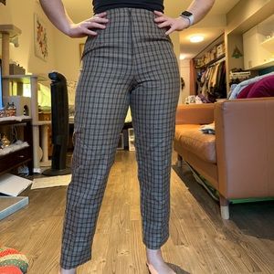 Light Academia plaid trouser pants